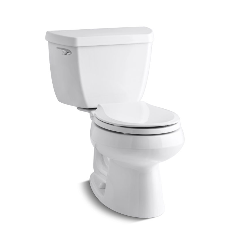 KOHLER Persuade Black Chair Height Toilet Bowl 12-in Rough-In In The